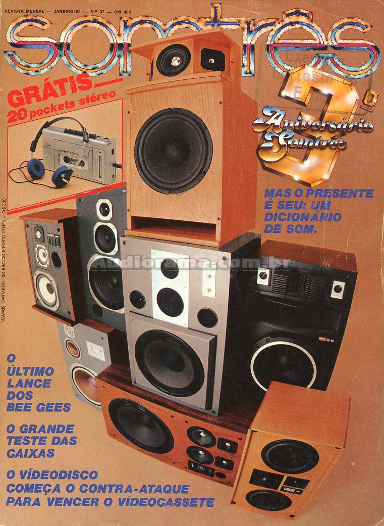 Capa da Revista SomTres n37, Jan/1982