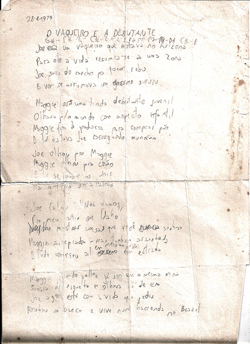 Letra Original de O Vaqueiro e a
                            Debutante (1979)